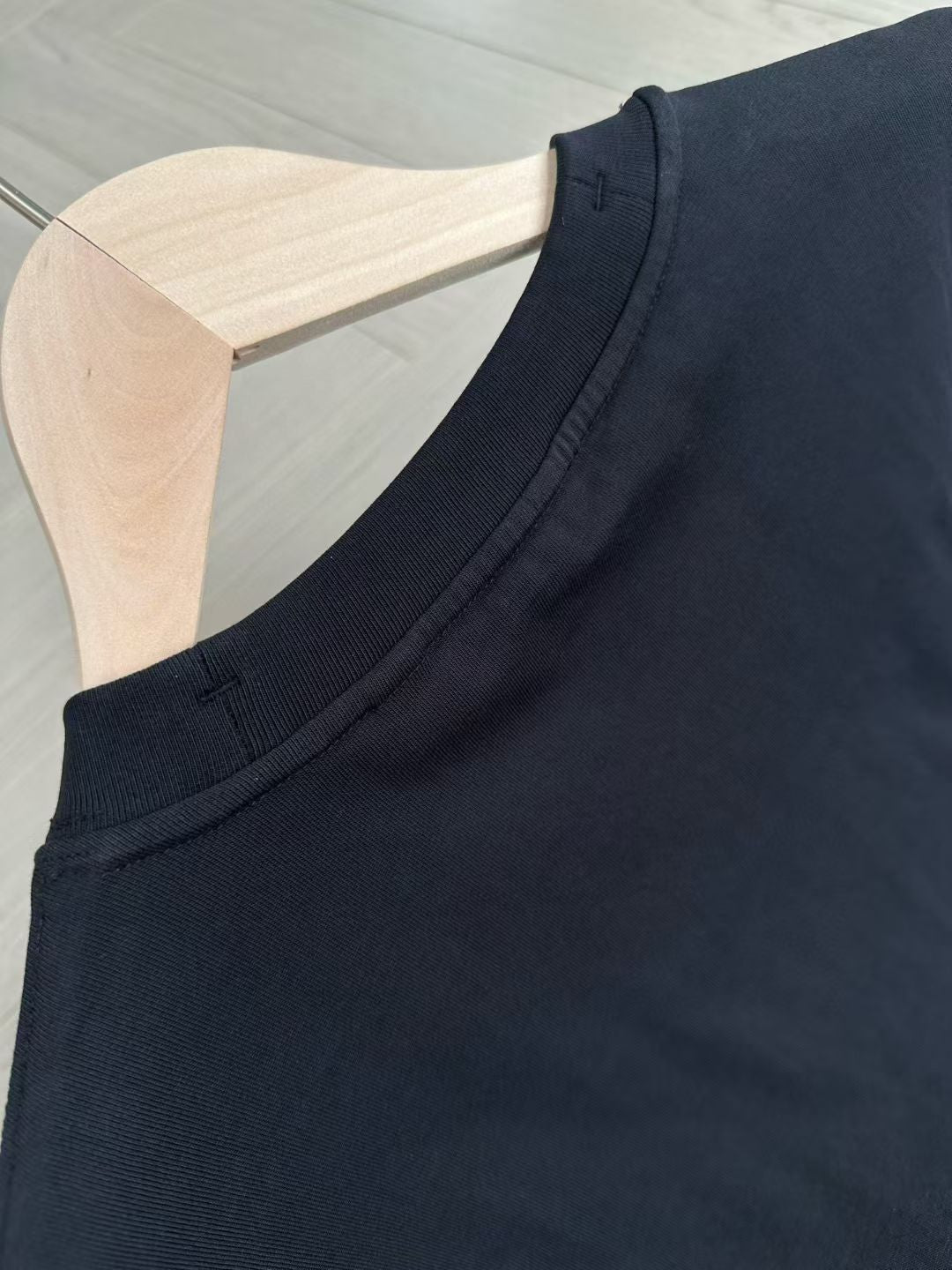 Burberry Long Sleeve Gothic Logo Cotton T-Shirt in Black
