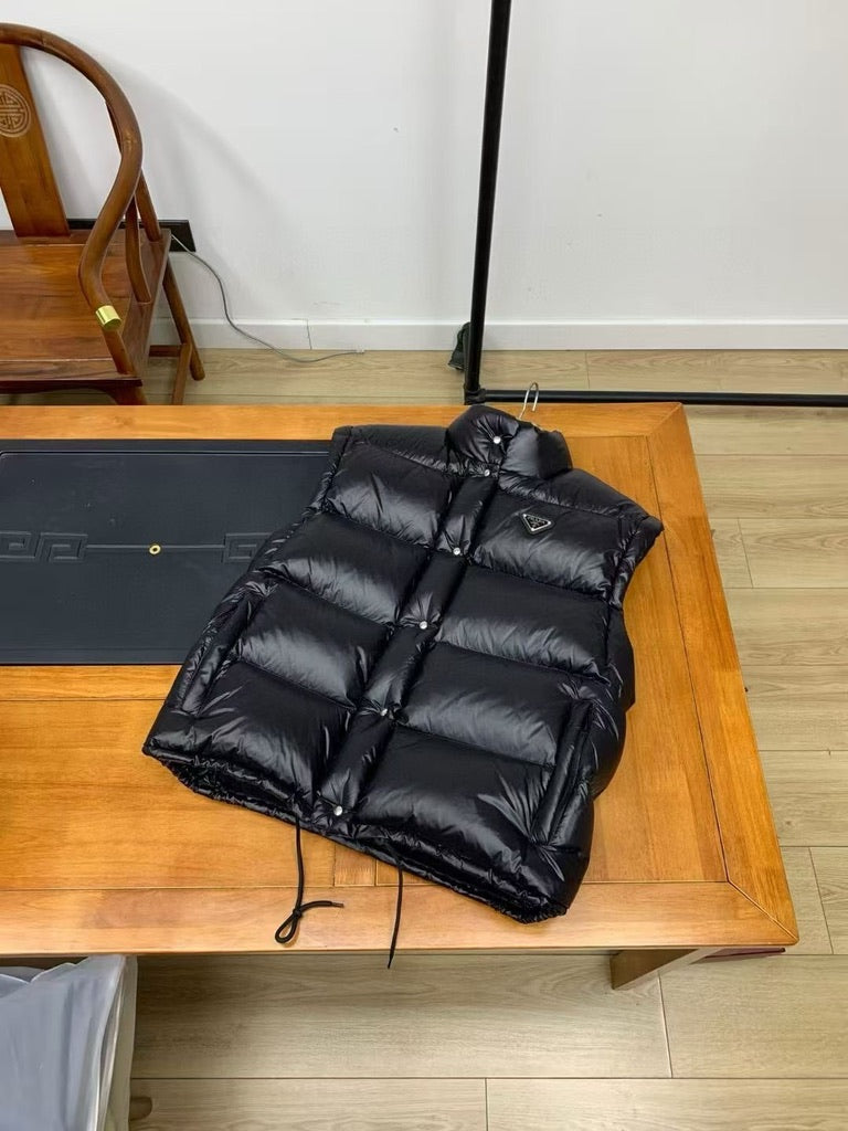 Prada Re-Nylon Convertible Down Jacket, Size 36/38/40/42