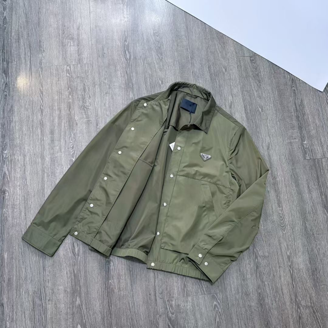 Prada Re-Nylon Jacket in Black/Green/Red, Size S/M/L/XL/XXL
