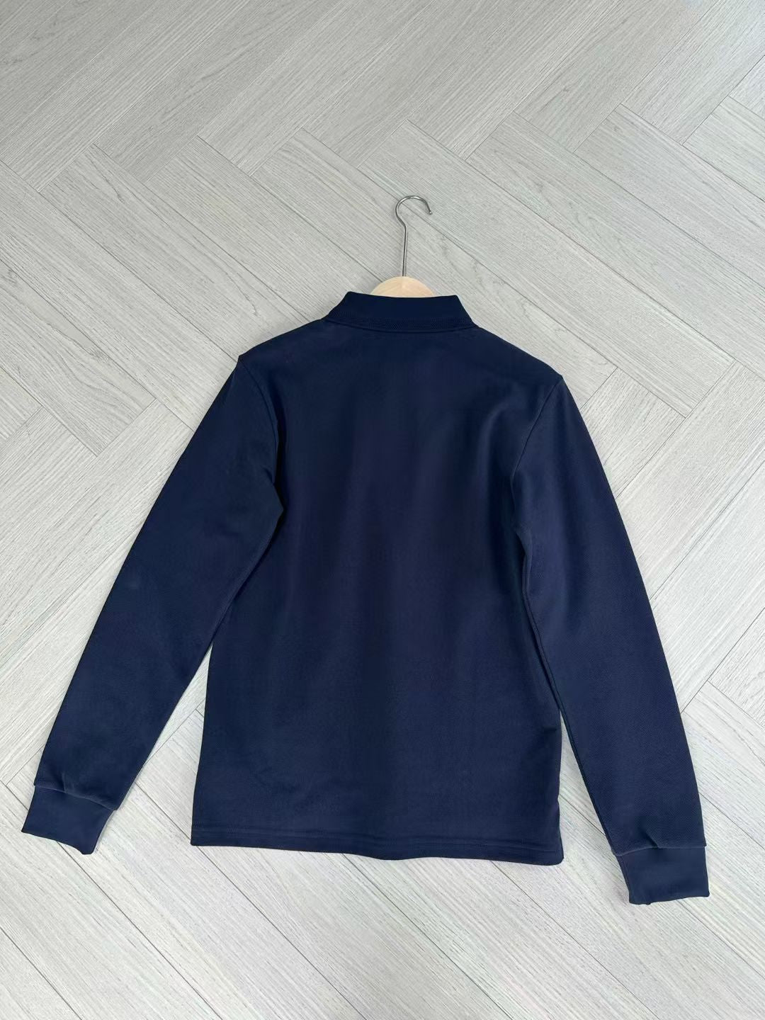 Burberry Long Sleeve Cotton Polo Shirt in Green/White/Blue, Size S/M/L/XL/XXL