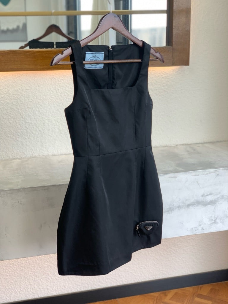 Prada Re-Nylon Minidress in Black, Size 36/38/40/42