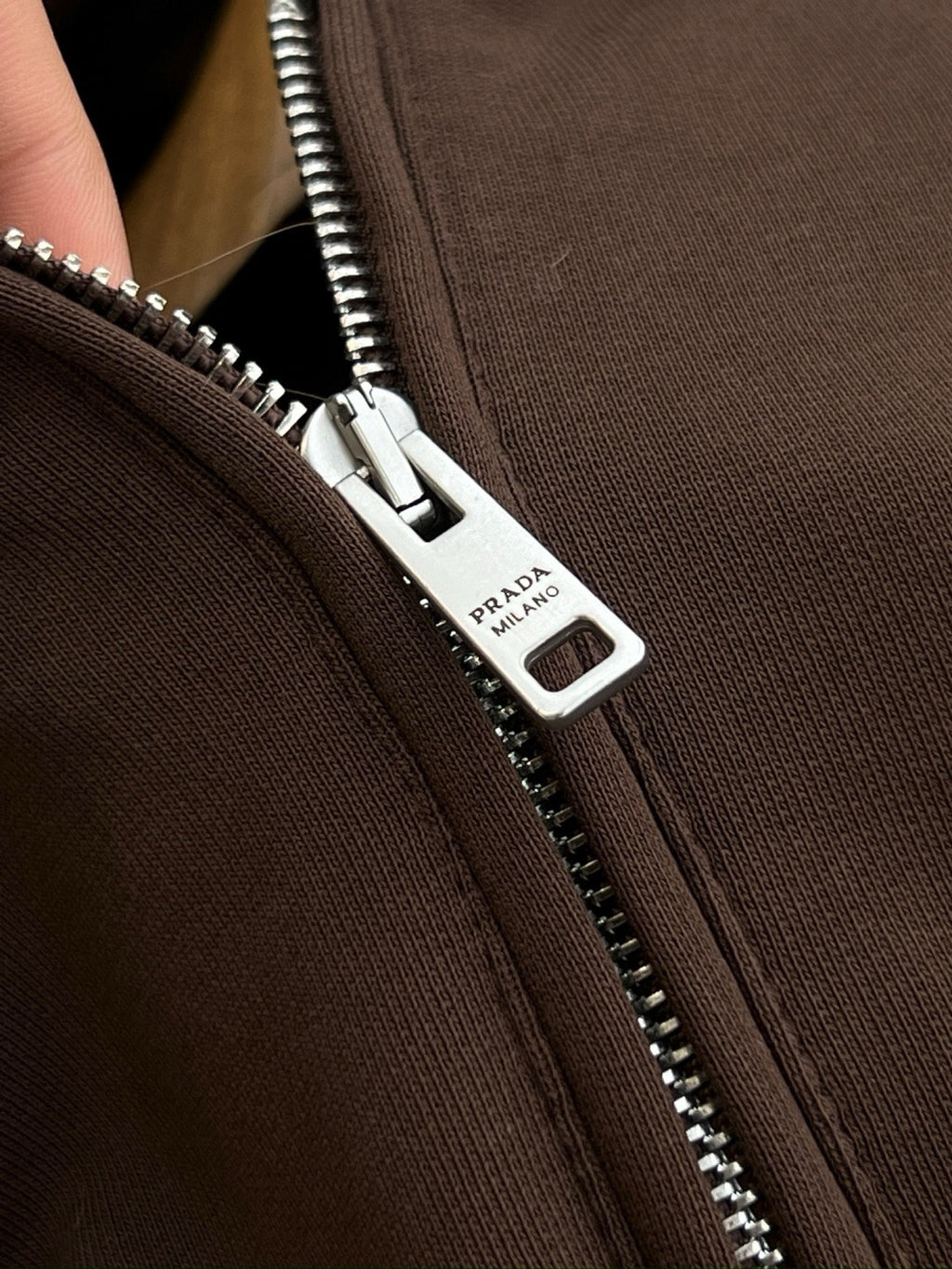 Prada Men's Cotton Fleece Polo Shirt, Size XS/S/M/L