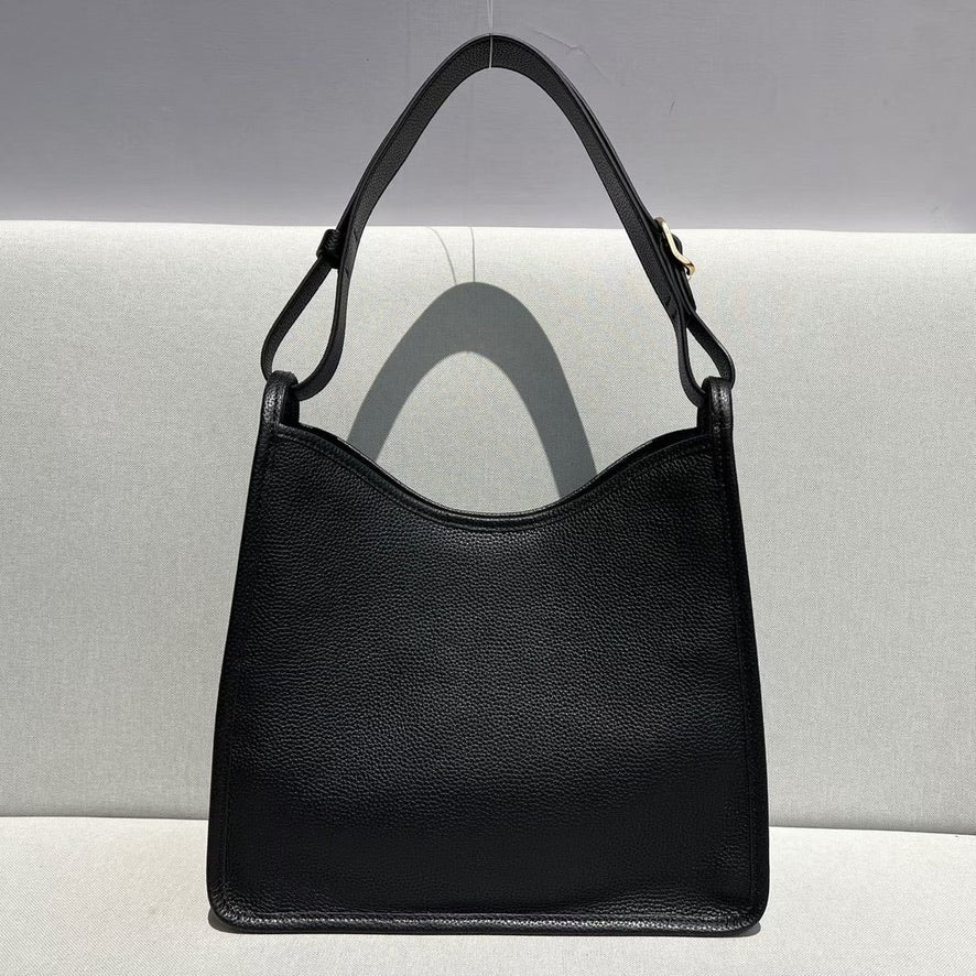 Longchamp Medium Le Foulonne Shoulder Bag in Black