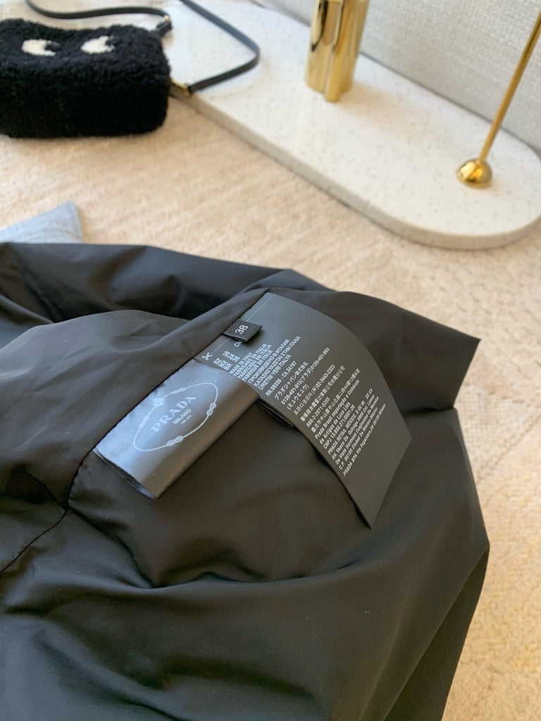 Prada Cashgora Caban Jacket in Gray, Size 36/38/40