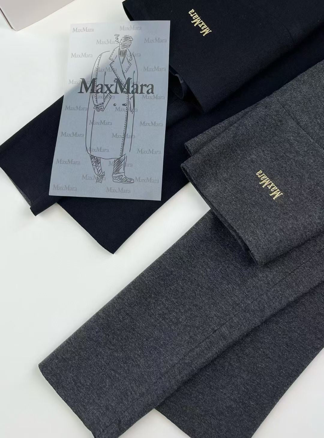 Max Mara Shaping Sanding Leggings in Black/Gray, Size M/L/XL