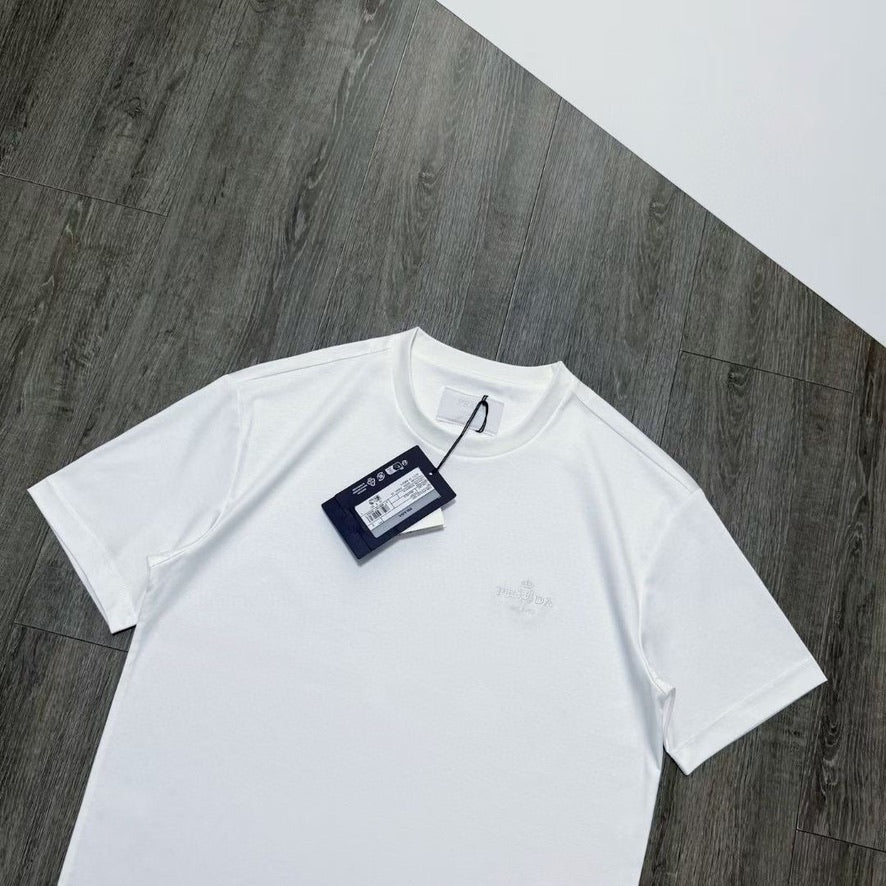 Prada Embroidered Logo Cotton T-Shirt, Size S/M/L/XL/XXL