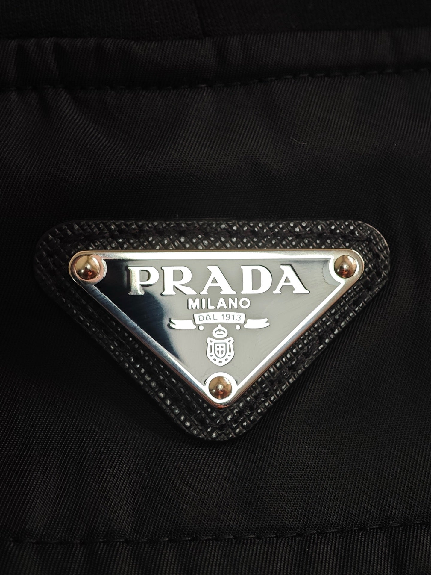 Prada Triangle-Logo Cotton Shorts in Black, Size S/M