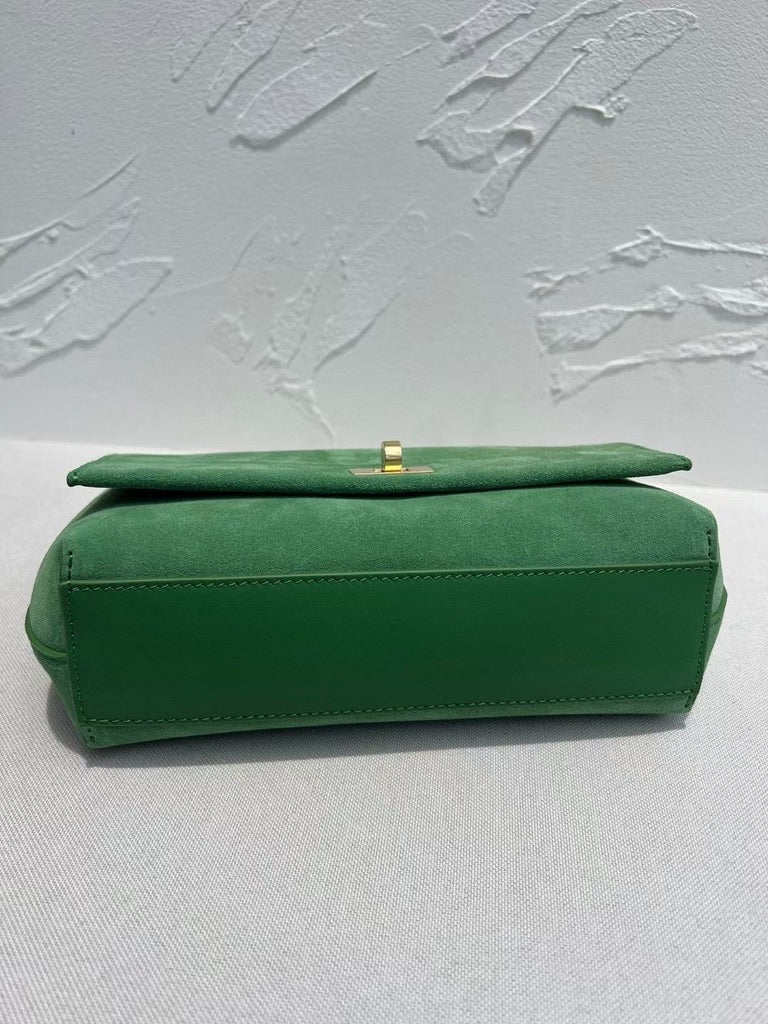 Anya Hindmarch Mortimer Cross-Body Leather Shoulder Bag in Green