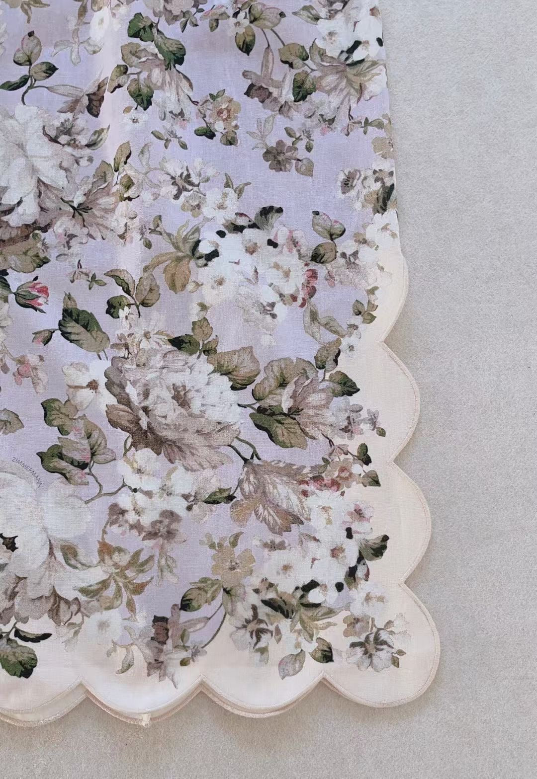Zimmermann Floral Linen Midi Dress, Size AU 0/1
