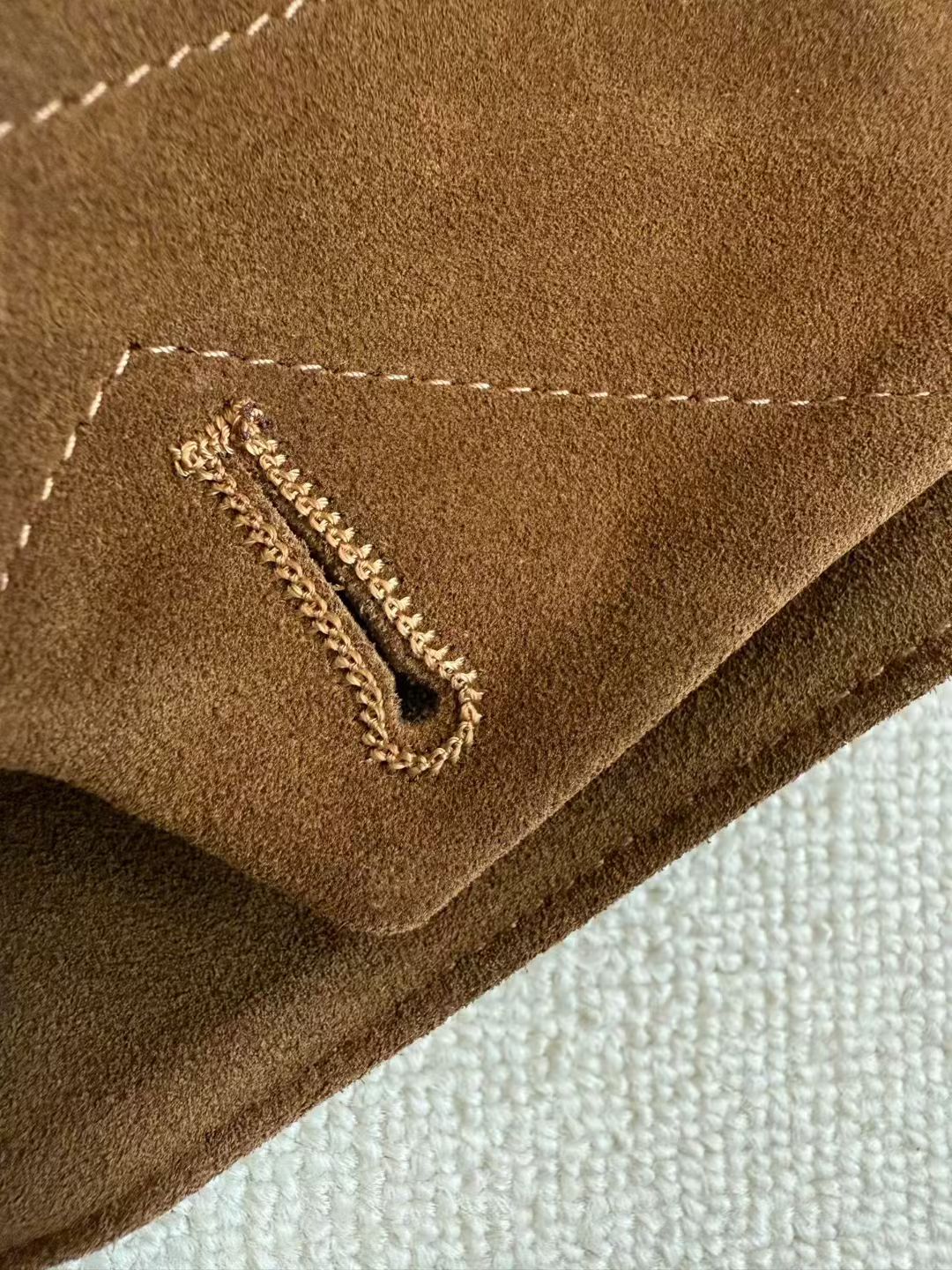 Saint Laurent Suede Leather Jacket, Size 46/48/50/52/54/56