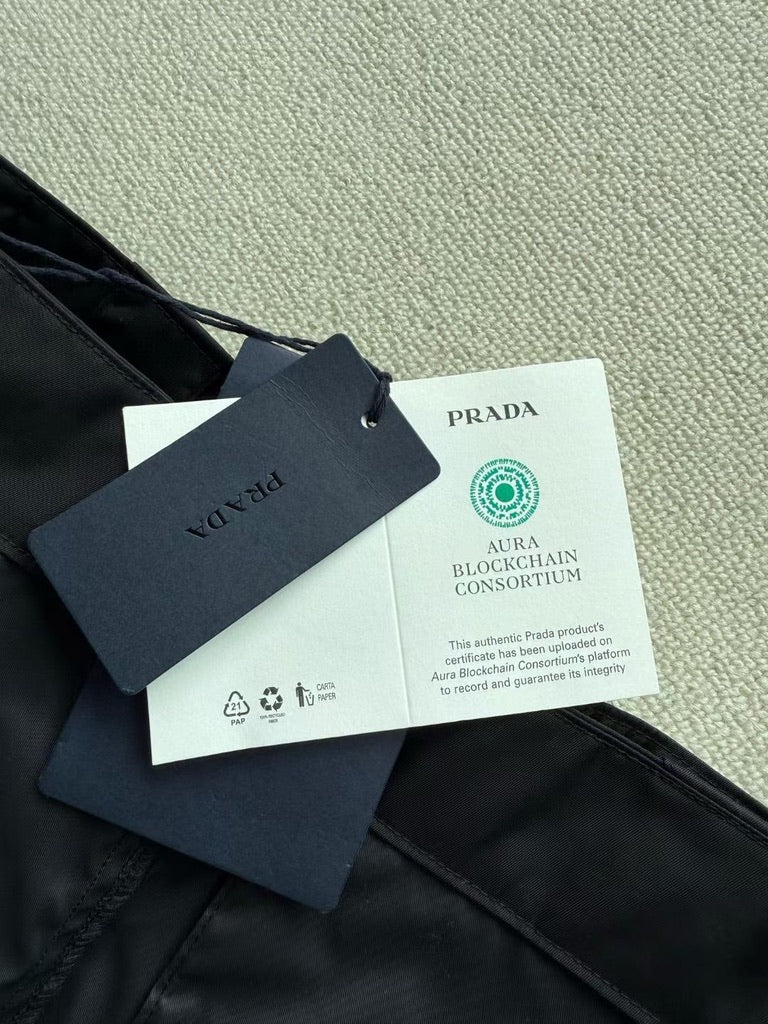 PRADA Re-Nylon Bermudas Shorts in Black, Size S/M/L/XL/2XL
