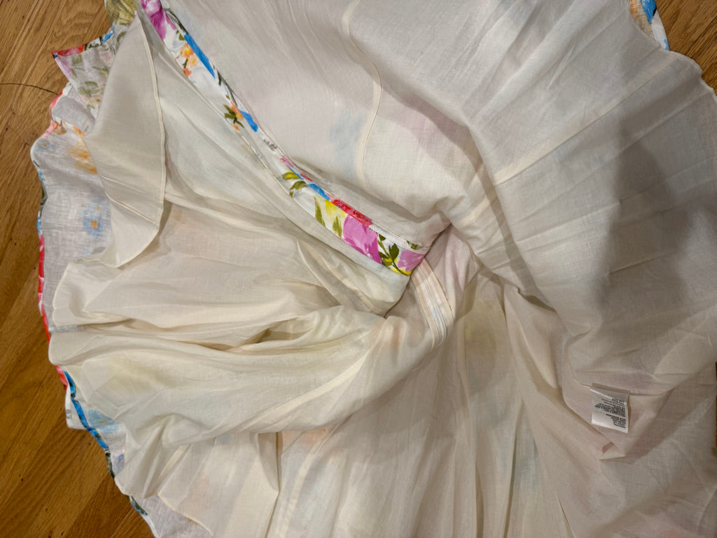 Zimmermann Halcyon Paneled Linen Mini Dress, Size AU 3 (Pit to Pit 17 in)