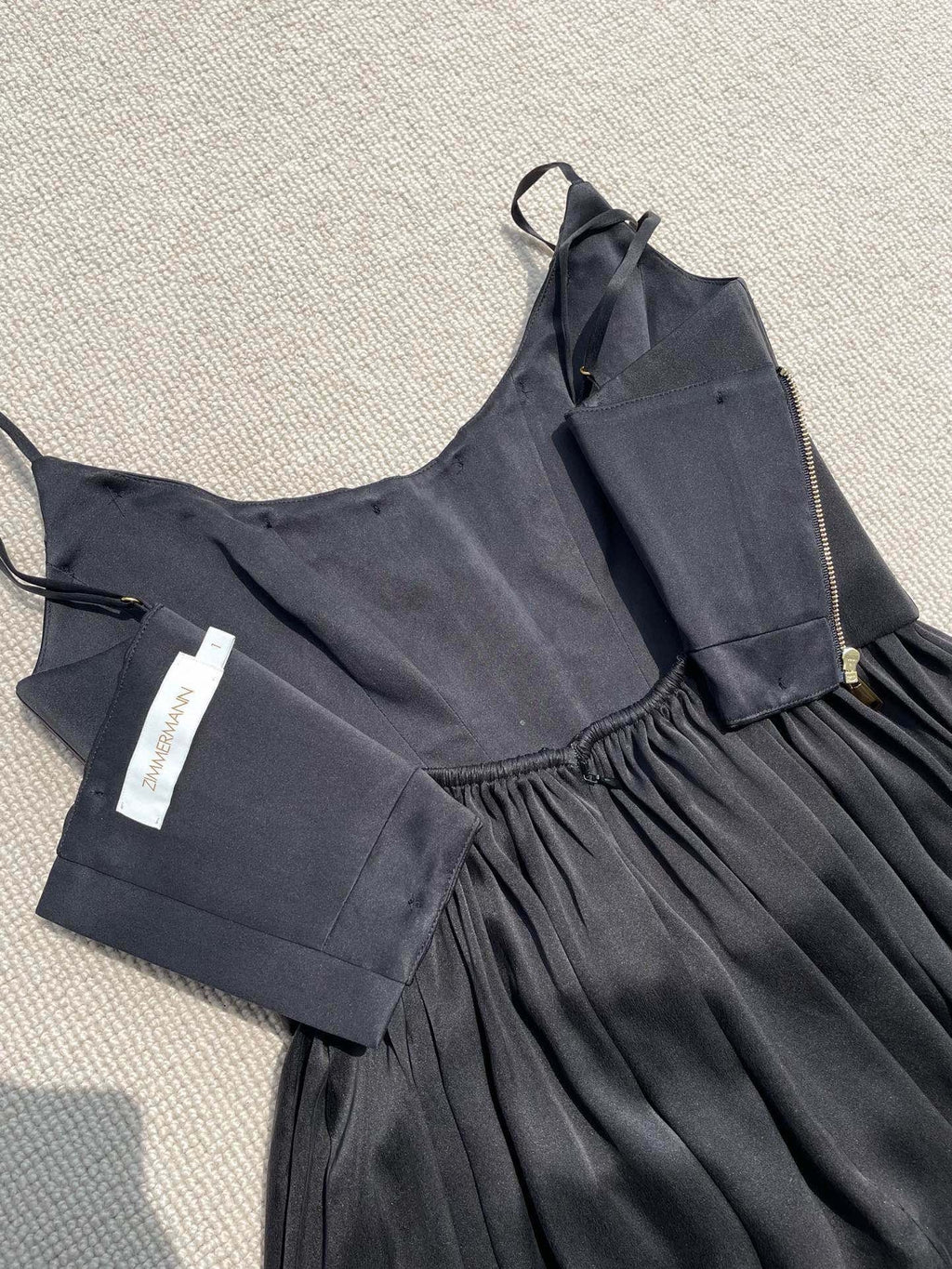 Zimmermann Corset Silk Midi Dress, Size AU 2