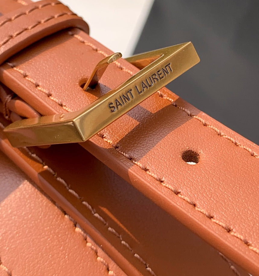 Saint Laurent Raffia Calfskin Medium Monogram Solferino Satchel