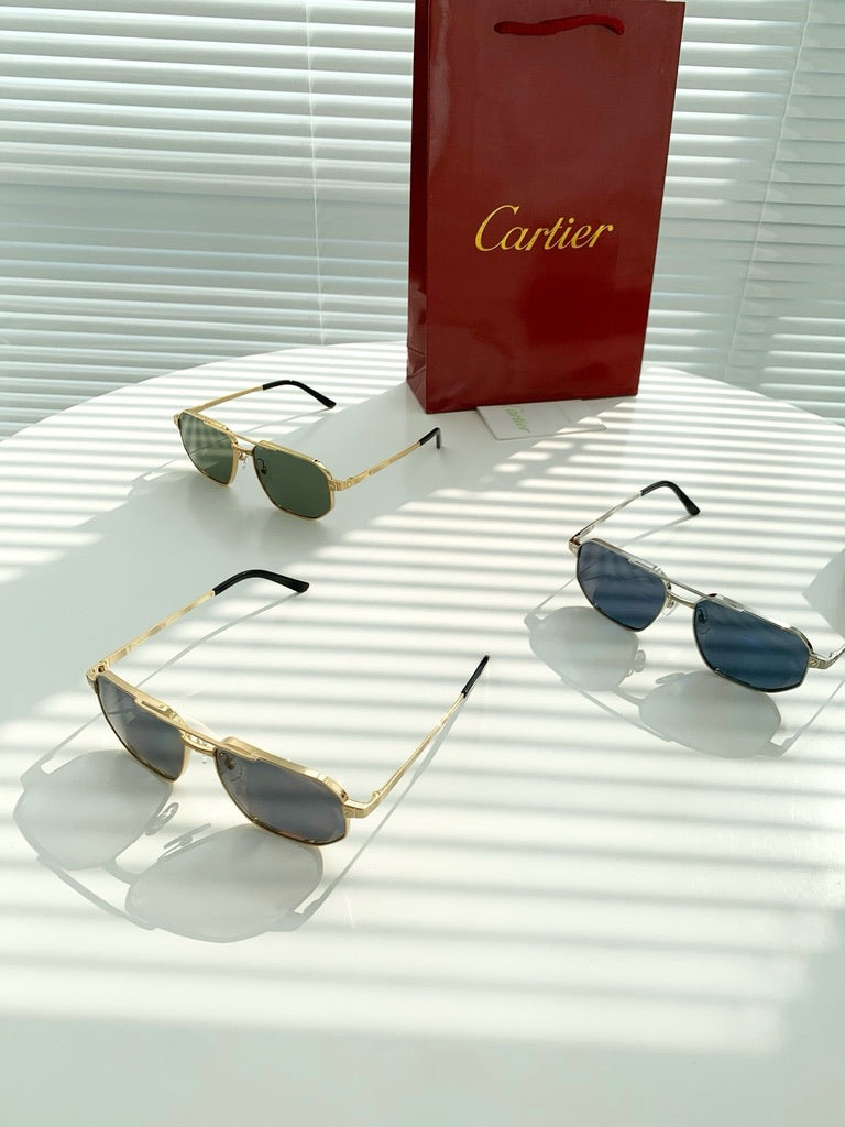 Cartier CT0462S Sunglasses in Blue/Black/Green (60-16-145)