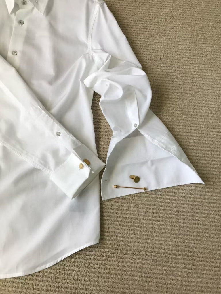 Tom Ford Slim-Fit Pinned-Collar Double-Cuff Cotton-Poplin Shirt, Size 39/40/41/42