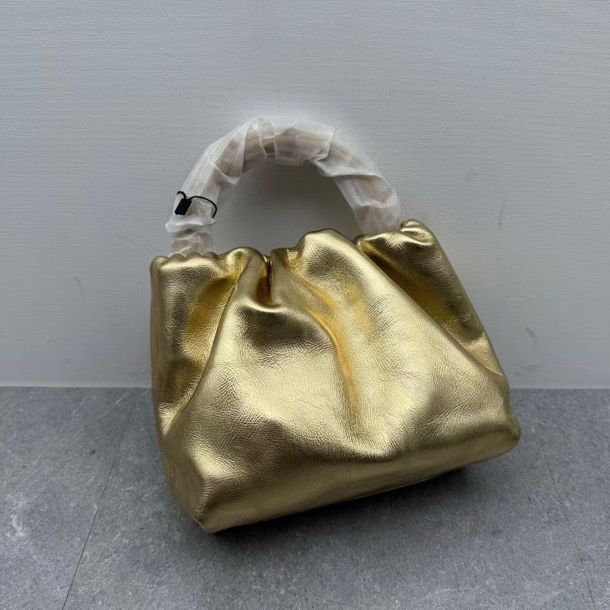 Oroton Gretel Mini Top Handle Bag in Gold (17 x 15 x 8 cm)