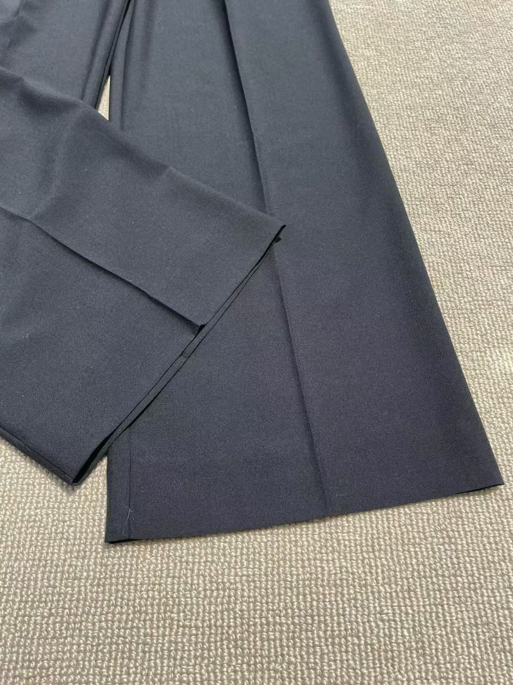 Loewe Wool Straight Leg Pants in Black/Gray, Size XS/S/M/L