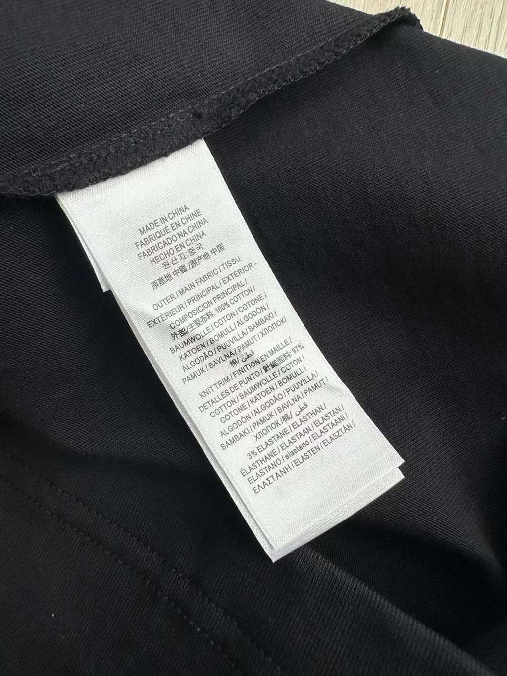 Burberry Long Sleeve Gothic Logo Cotton T-Shirt in Black