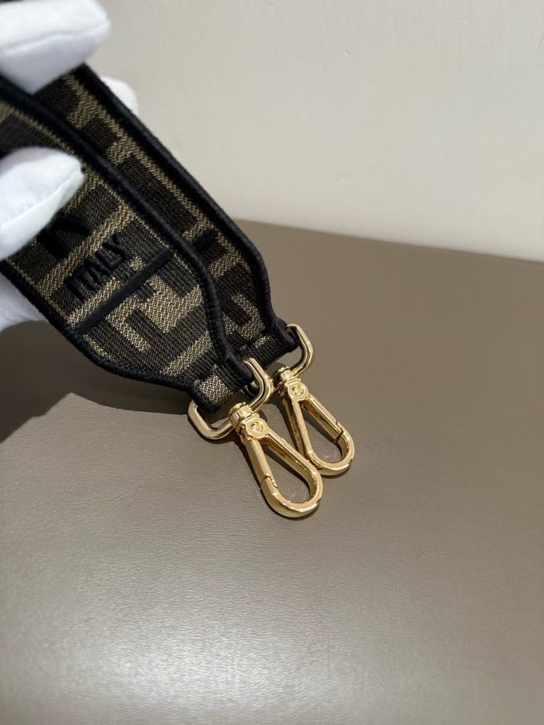 Fendi Medium Size Baguette Fabric Brown