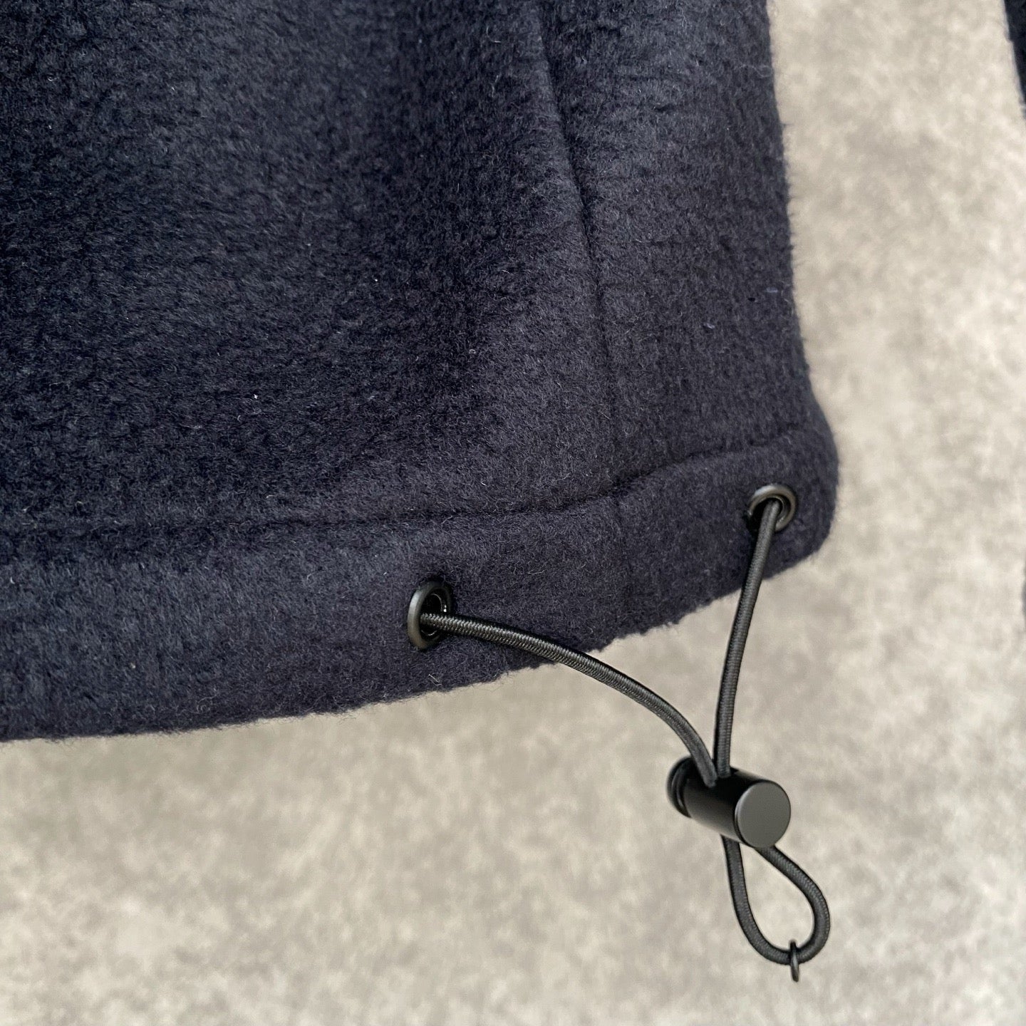 Miu Miu Cotton Fleece Zipper Hoodie in Navy, Size XS/S/M