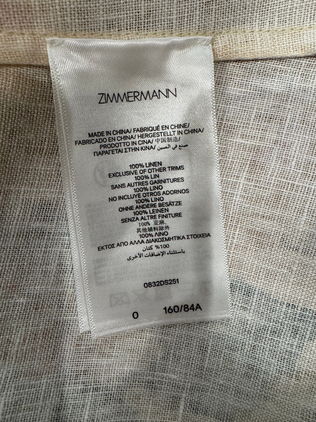 Zimmermann Floral Linen Midi Dress in Yellow, Size AU 0P/0/1/2/3