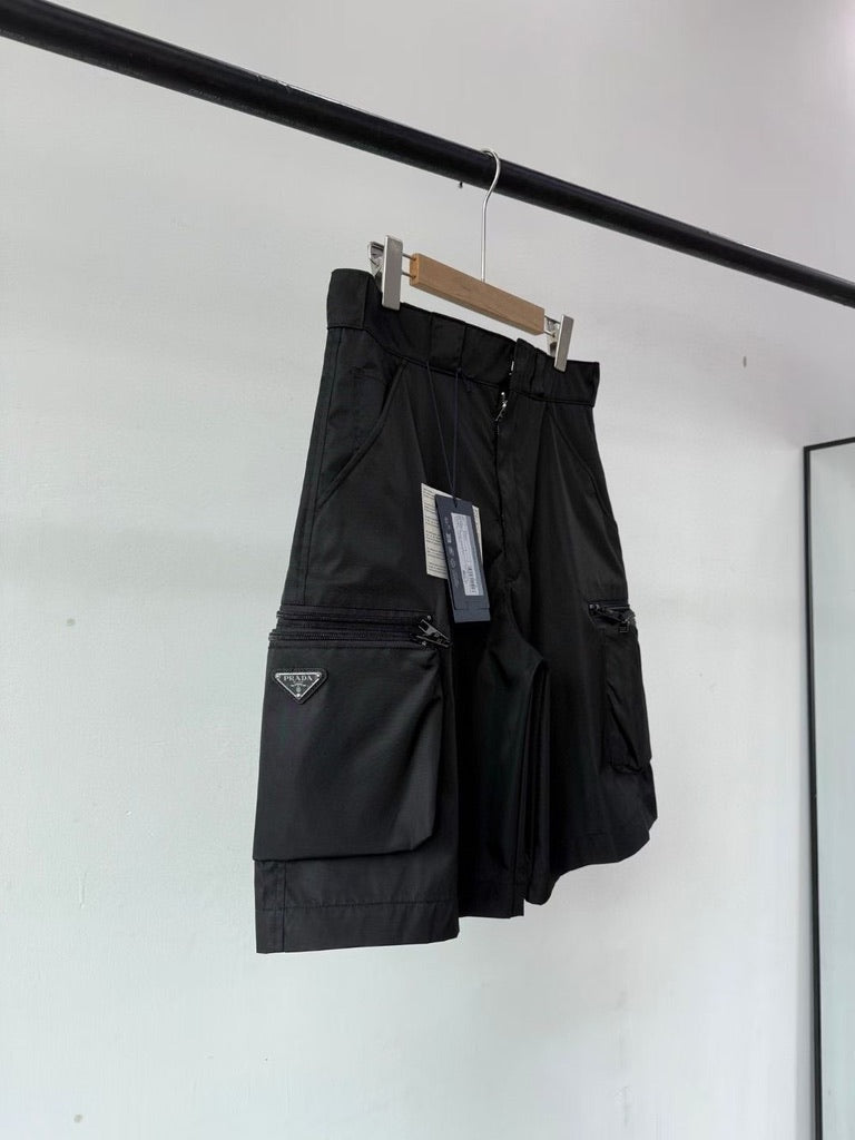 PRADA Re-Nylon Bermudas Shorts in Black, Size S/M/L/XL/2XL