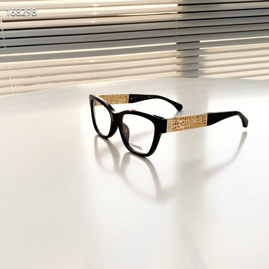 Chanel Cate Eye Optical Glasses in Red/Black/Brown CH3477
