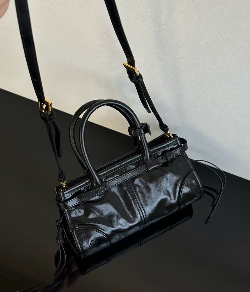 Prada Bonnie Small Leather Shoulder Bag (14 x 26 x 12 cm)