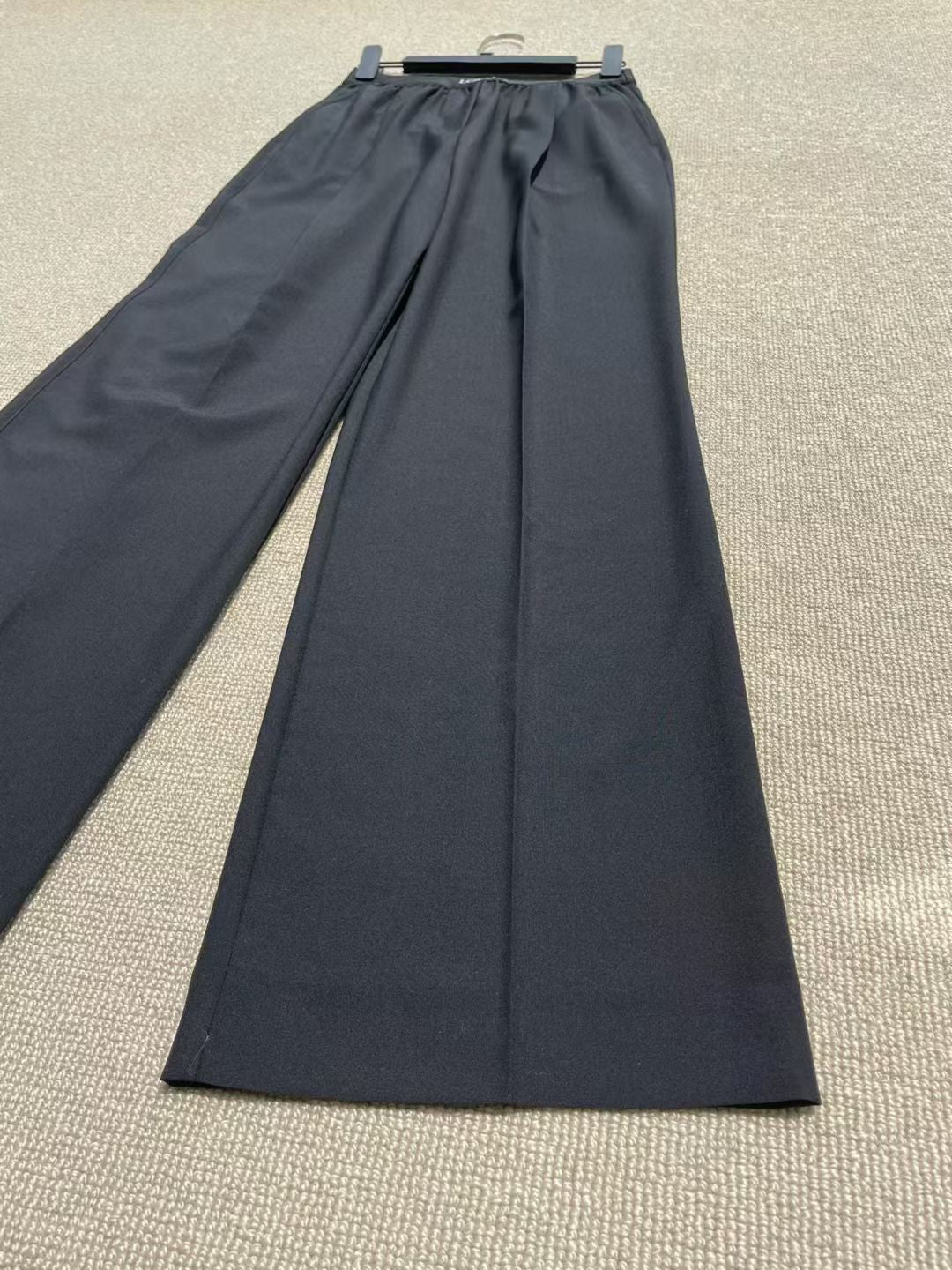 Loewe Wool Straight Leg Pants in Black/Gray, Size XS/S/M/L