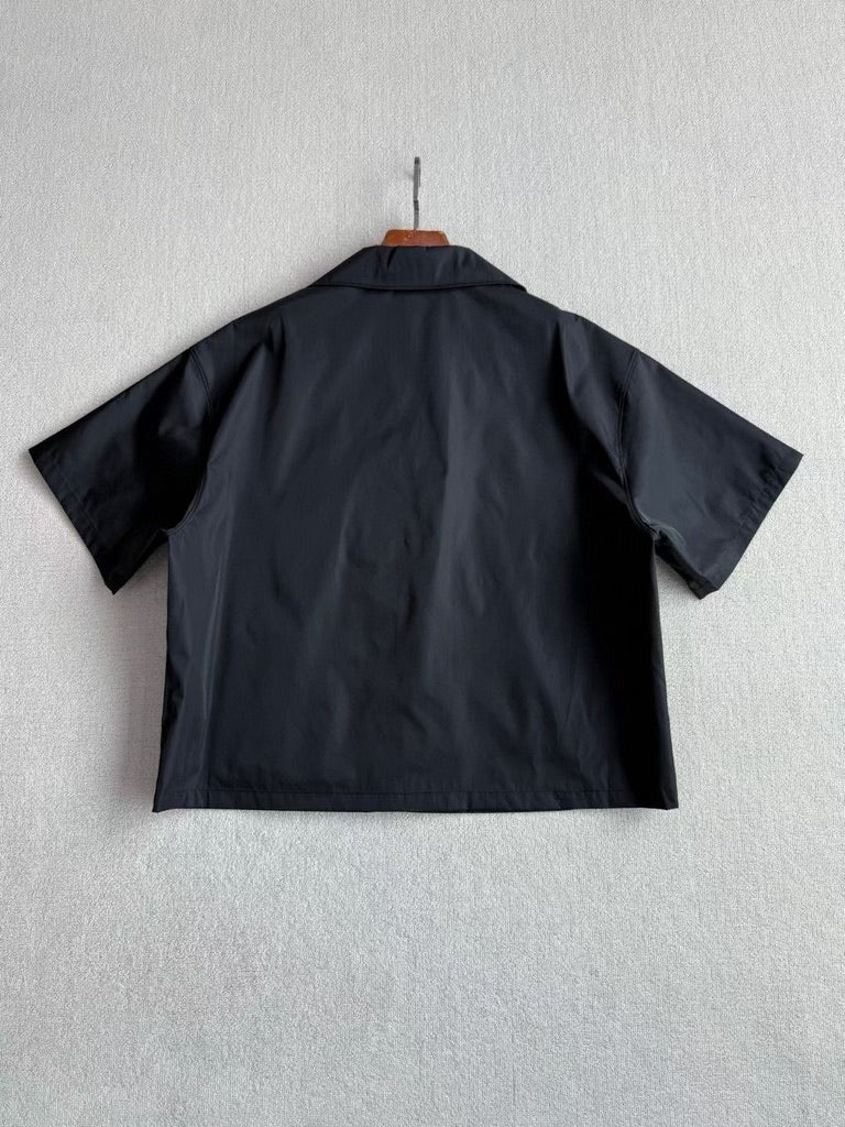 Prada Re-Nylon Short-Sleeved Shirt in Black, Size S/M/L/XL