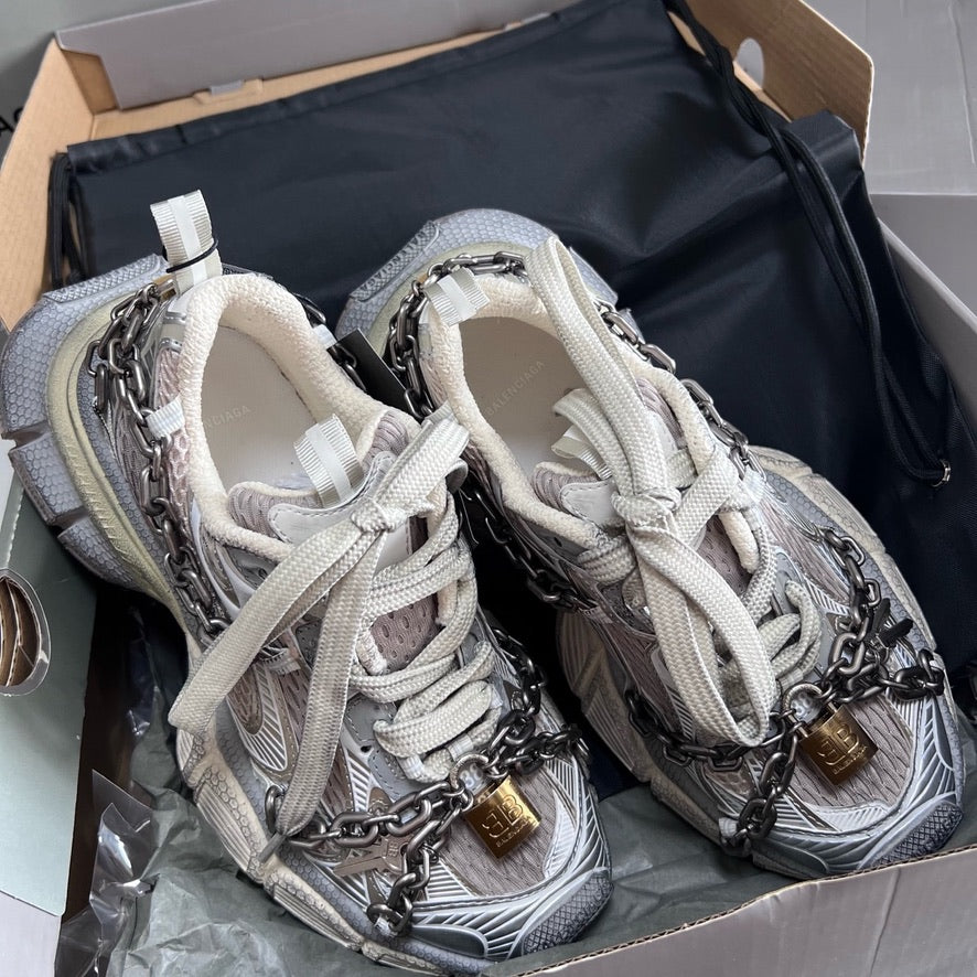 Balenciaga 3XL Chain Sneakers in White, Size 35/36/37/38/39/40/41/42/43/44/45