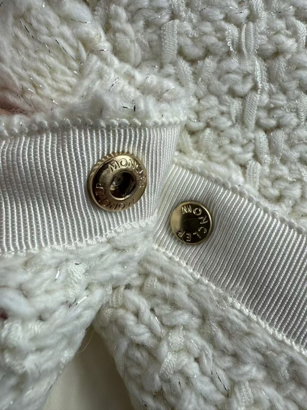 Moncler Padded Wool & Cotton Long Cardigan, Size 0/1/2/3