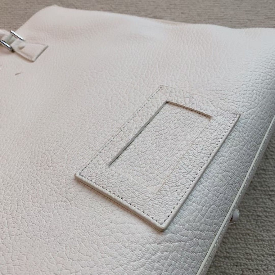 Maison Margiela 5AC Leather Backpack in White (14 x 12.5 x 4 in)