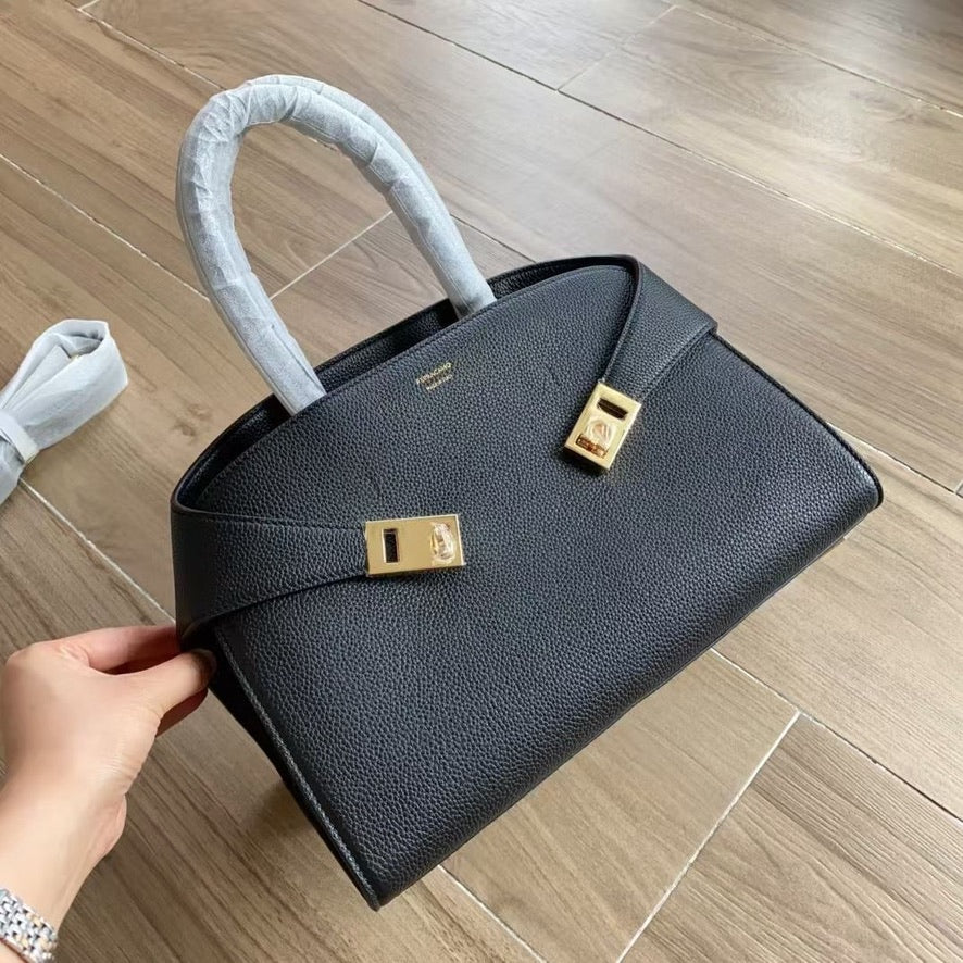 Ferragamo Medium Hug Handbag in Black or White (12.5 x 8 x 6 in)