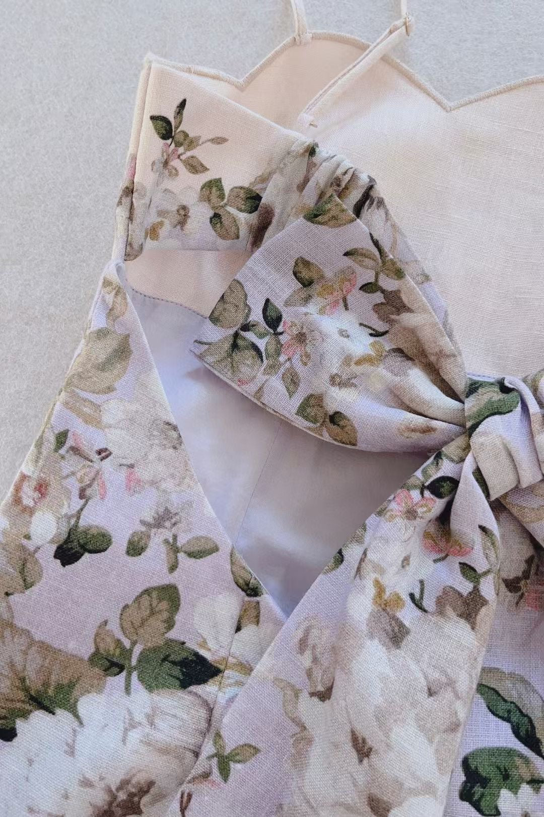 Zimmermann Floral Linen Midi Dress, Size AU 0/1