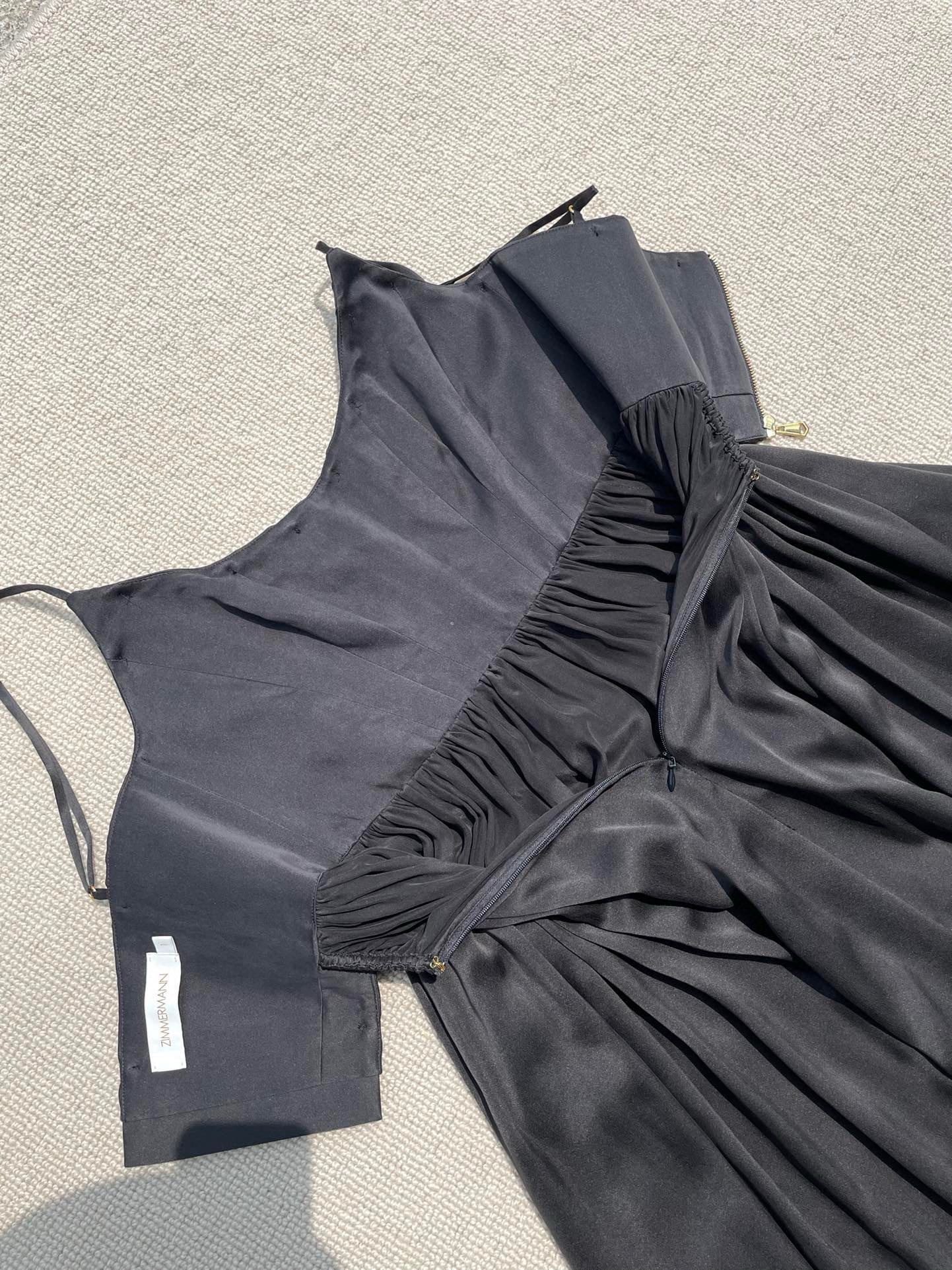 Zimmermann Corset Silk Midi Dress, Size AU 2