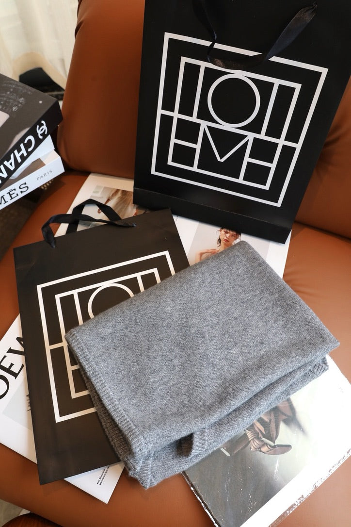 Toteme Scarf in Black/Beige/Gray
