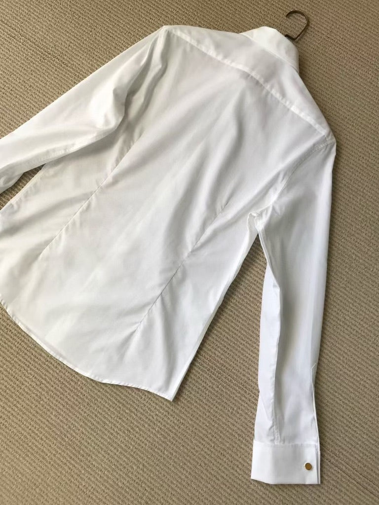Tom Ford Slim-Fit Pinned-Collar Double-Cuff Cotton-Poplin Shirt, Size 39/40/41/42
