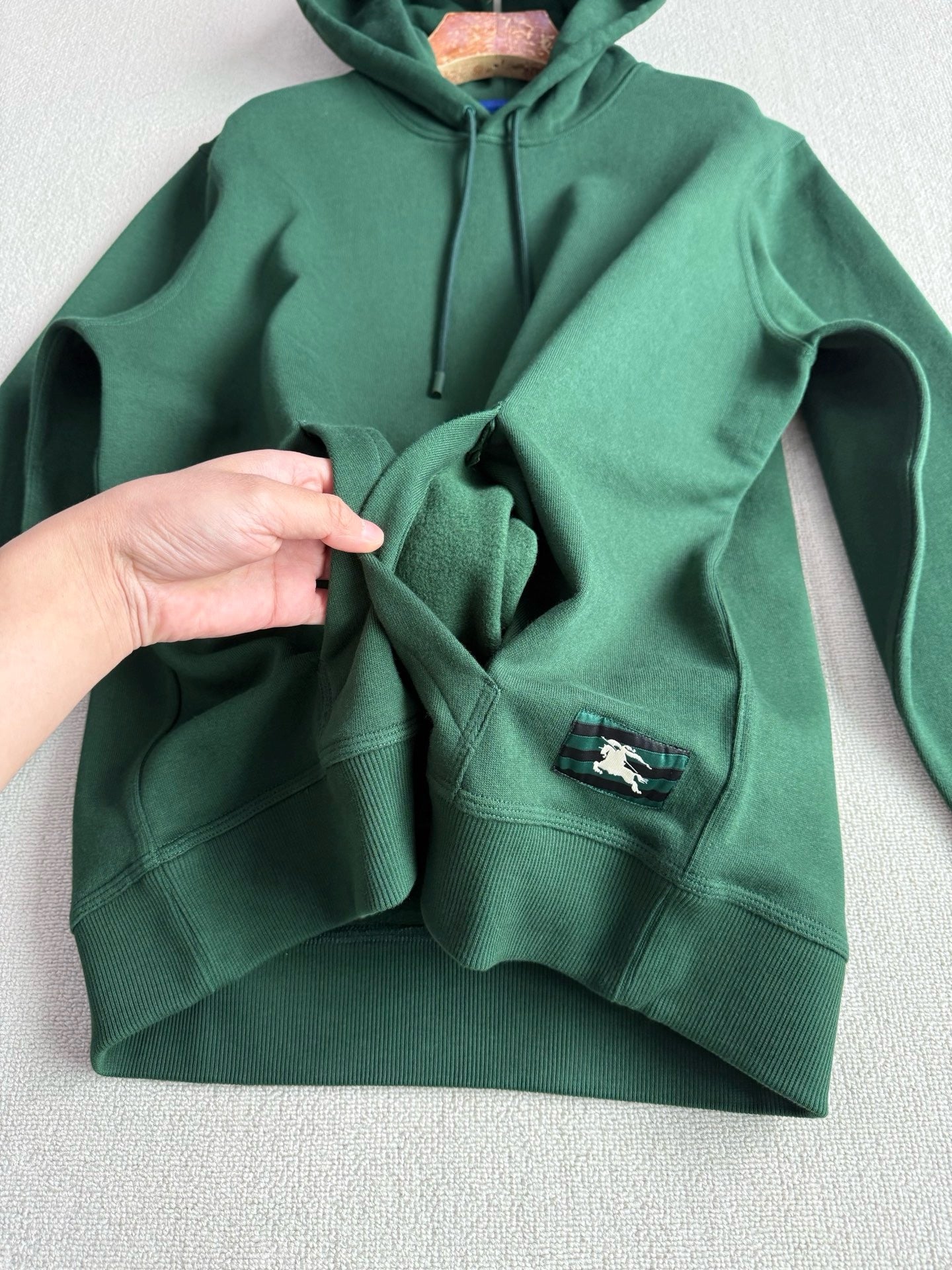 Burberry Unisex Green Hoodie, Size XXS/XS/S/M/L/XL