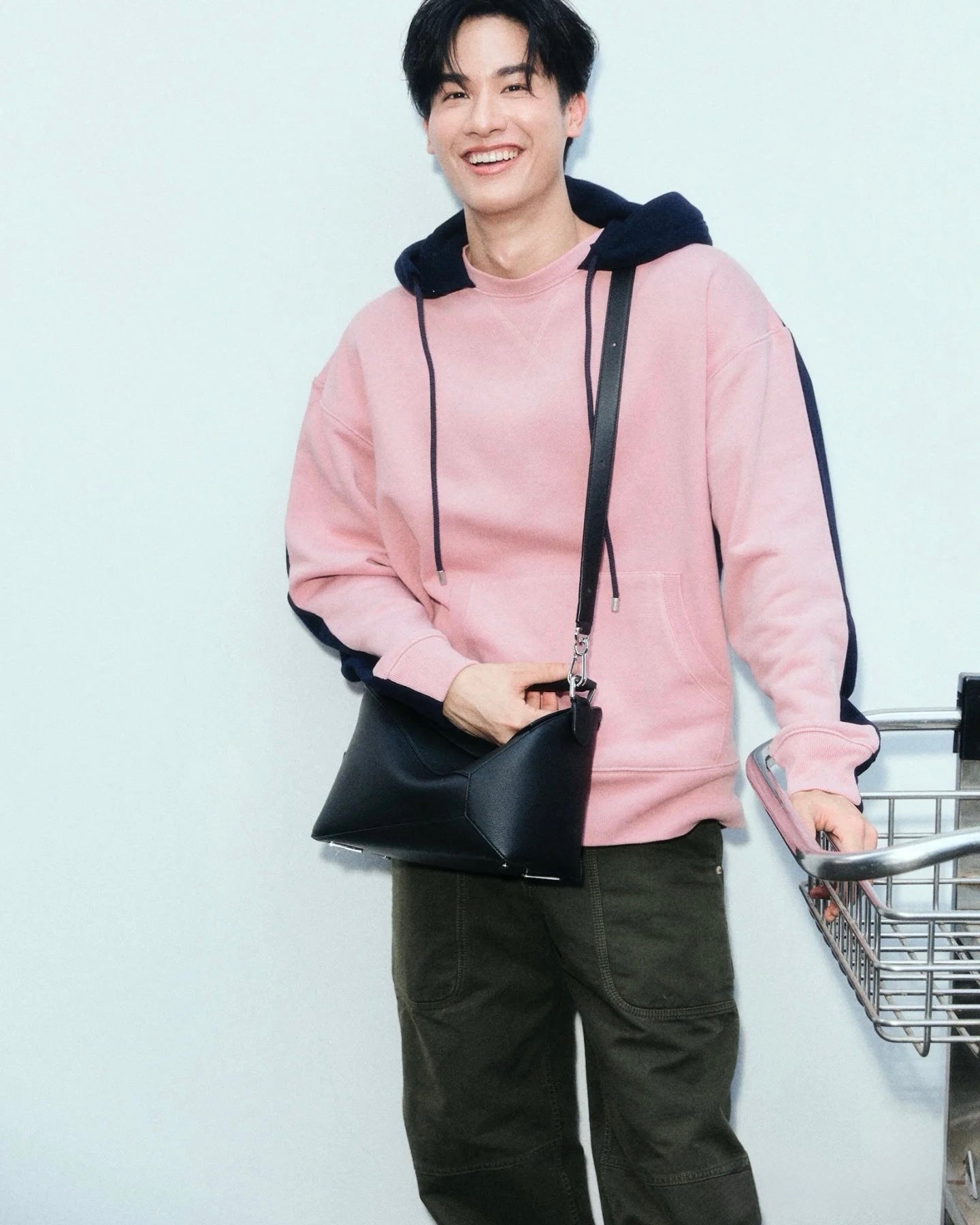 Loewe Hoodie in Pink/Green, Size S/M/L/XL