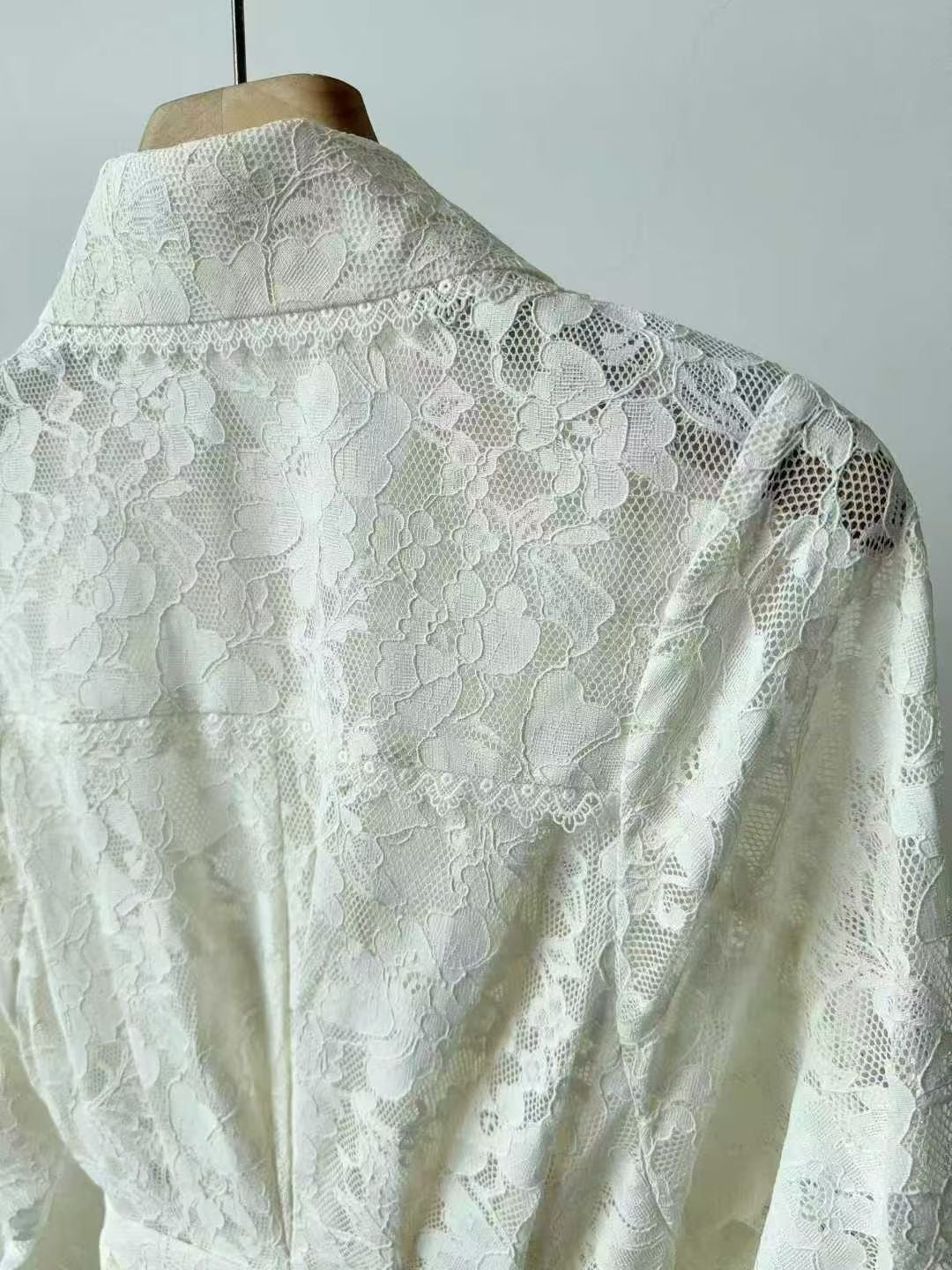 Zimmermann Pleated Lace Midi Dress, Size AU 0P/0/1/2