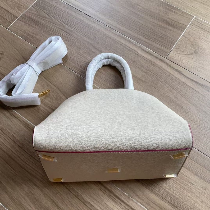 Ferragamo Medium Hug Handbag in Black or White (12.5 x 8 x 6 in)