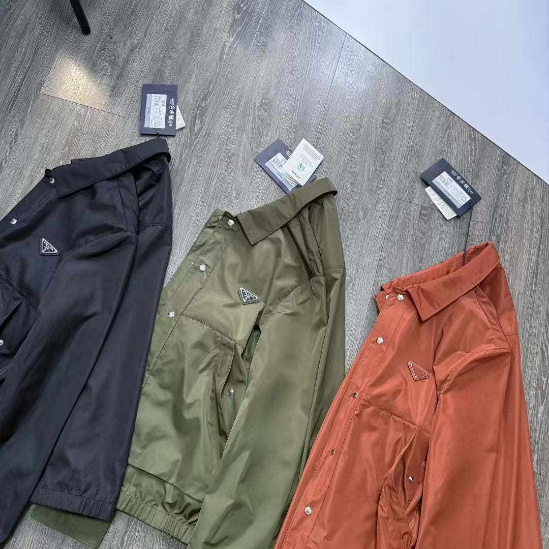 Prada Re-Nylon Jacket in Black/Green/Red, Size S/M/L/XL/XXL