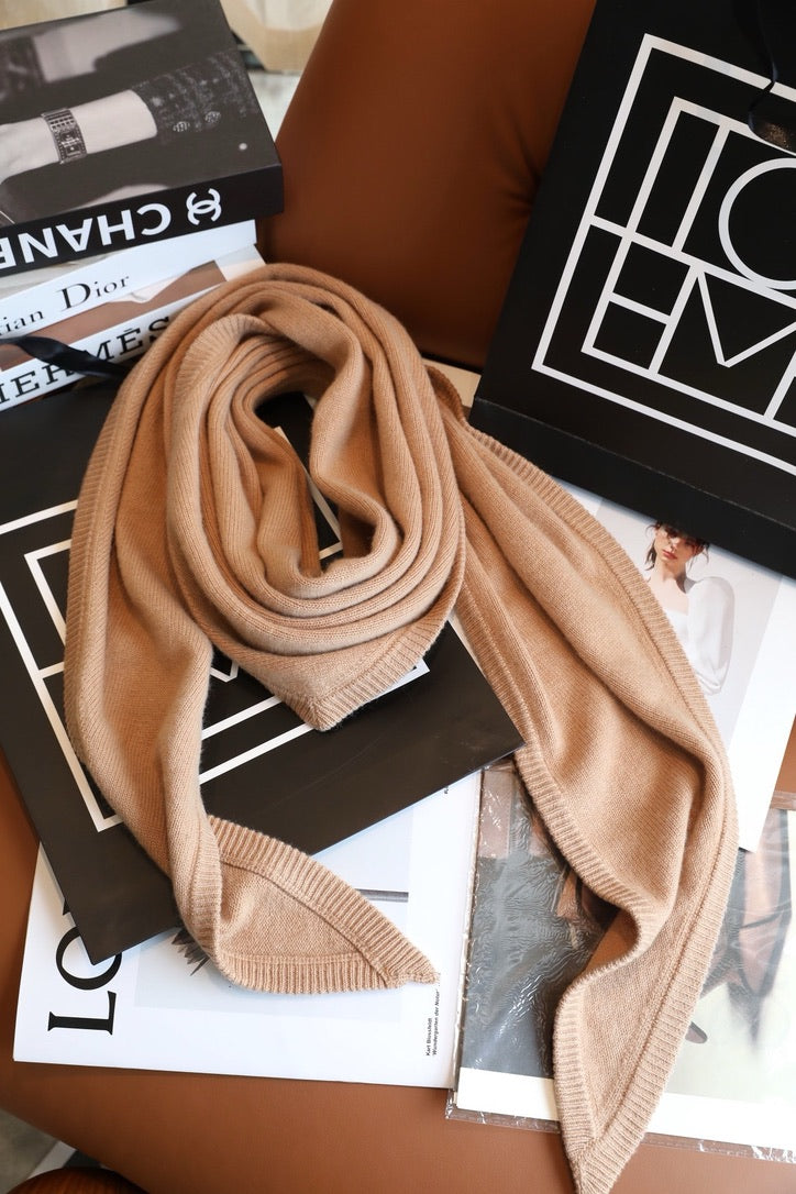 Toteme Scarf in Black/Beige/Gray