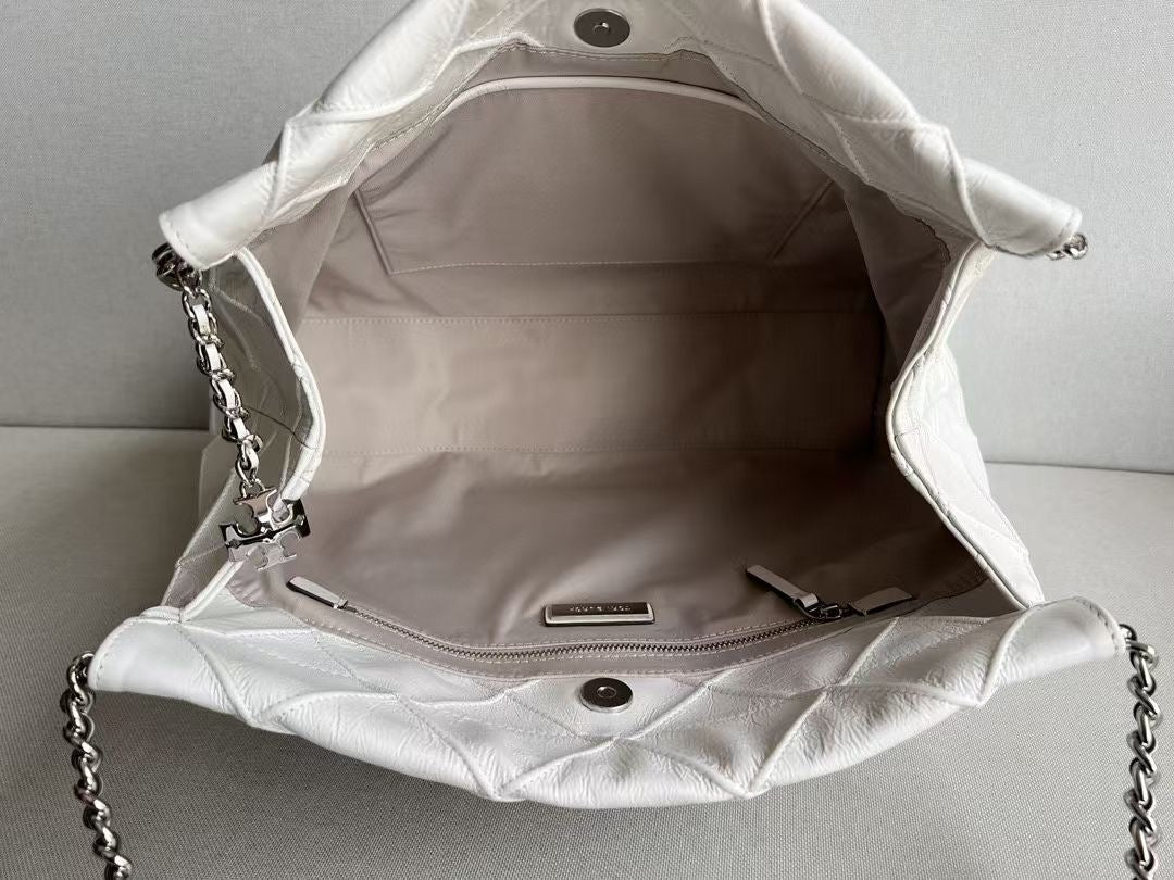 Tory Burch White Leather Bag