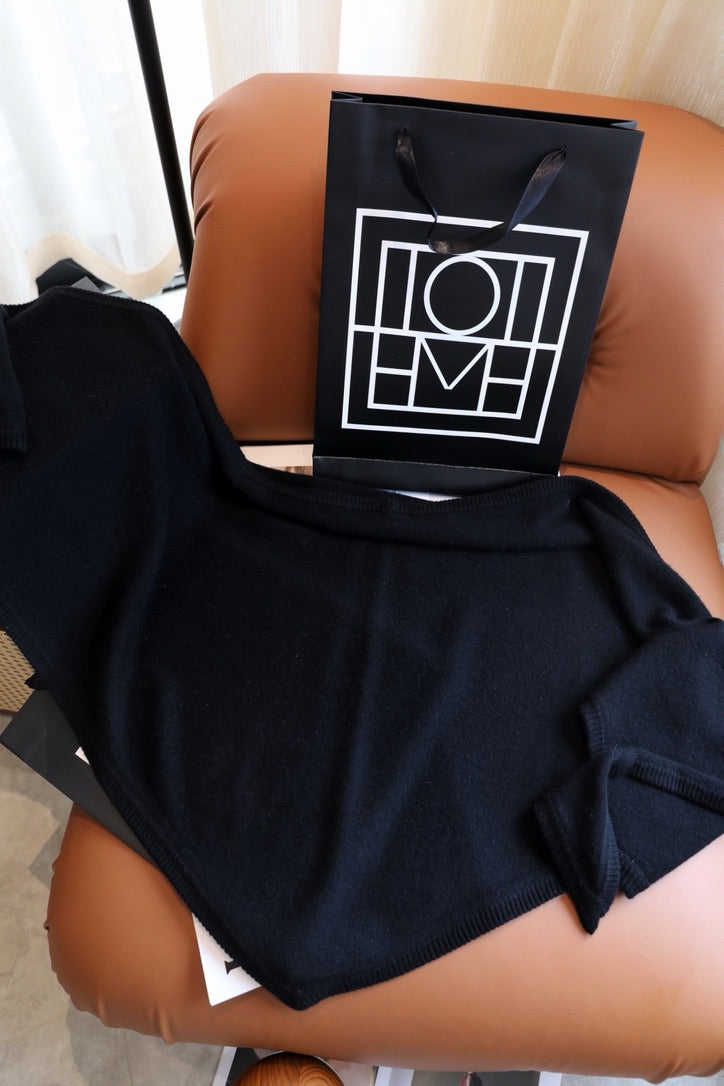 Toteme Scarf in Black/Beige/Gray