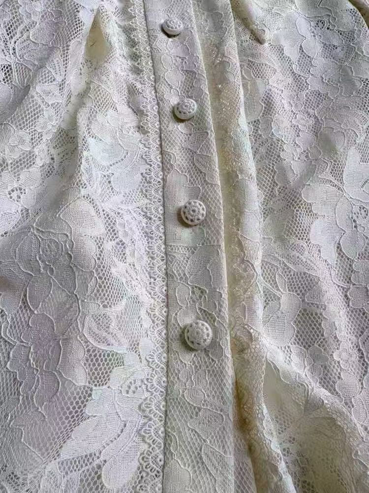 Zimmermann Pleated Lace Midi Dress, Size AU 0P/0/1/2