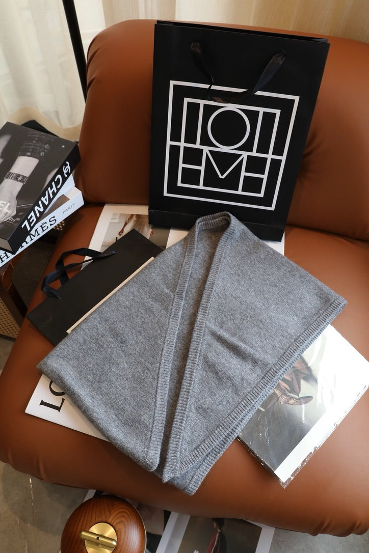 Toteme Scarf in Black/Beige/Gray