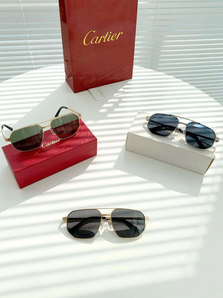 Cartier CT0462S Sunglasses in Blue/Black/Green (60-16-145)